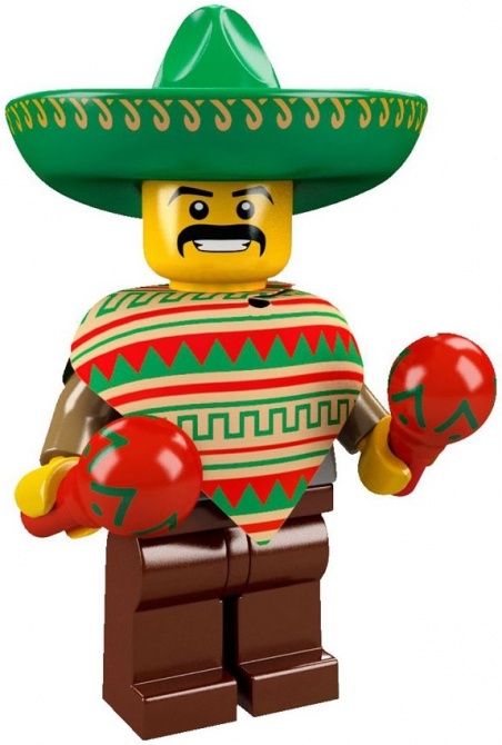 Лего Минифигурки 2-й выпуск 8684-1 Мексиканец с маракасами