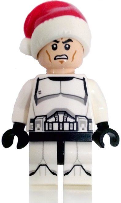 Лего Star Wars Солдат-клон в шапке Санта Клауса