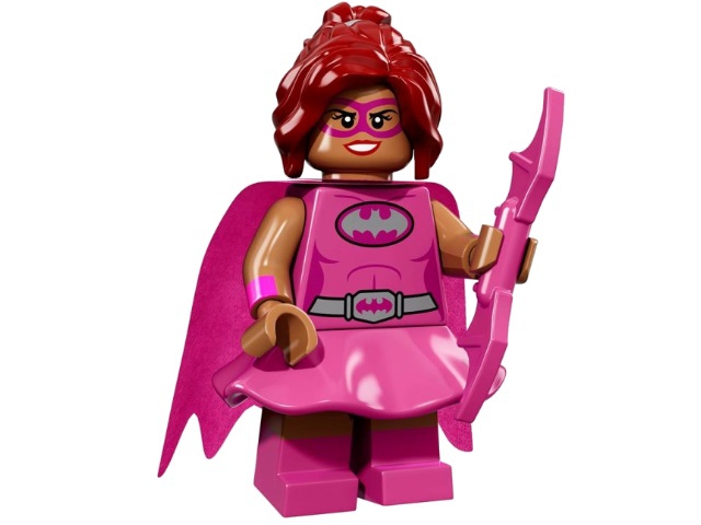 Лего Бэтмен Минифигурка 71017-10 Бэтгёрл в розовом