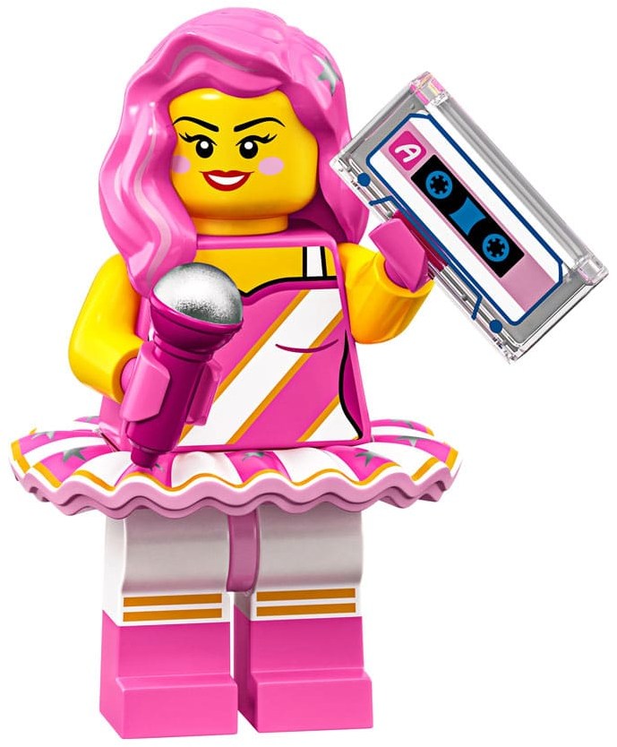 Лего Фильм 2 Минифигурка 71023-16-Рэпперша с розовыми волосами