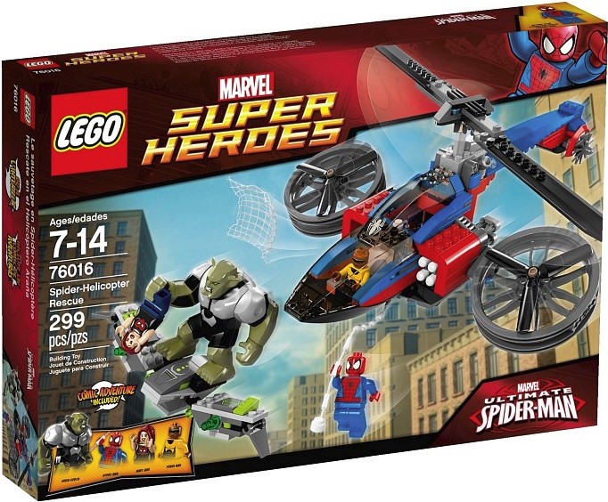 Лего Супер Герои Marvel Спасательный вертолет Человека-паука 76016