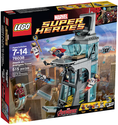 Лего Супер Герои Marvel Нападение на башню Мстителей 76038