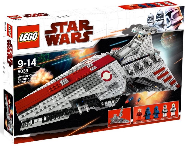 Лего Star Wars 8039 Атакующий крейсер республиканцев класса Венатор