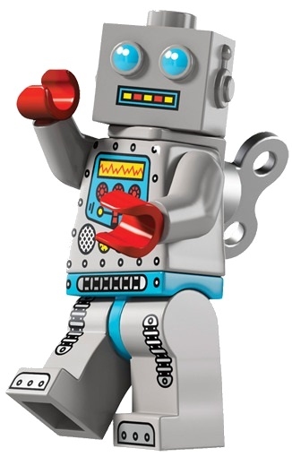 Лего Минифигурки 6-й выпуск 8827-7 Робот с часовым механизмом