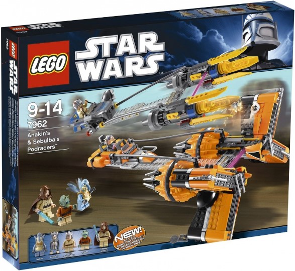 Лего Star Wars Гоночные капсулы Анакина и Себульбы 7962