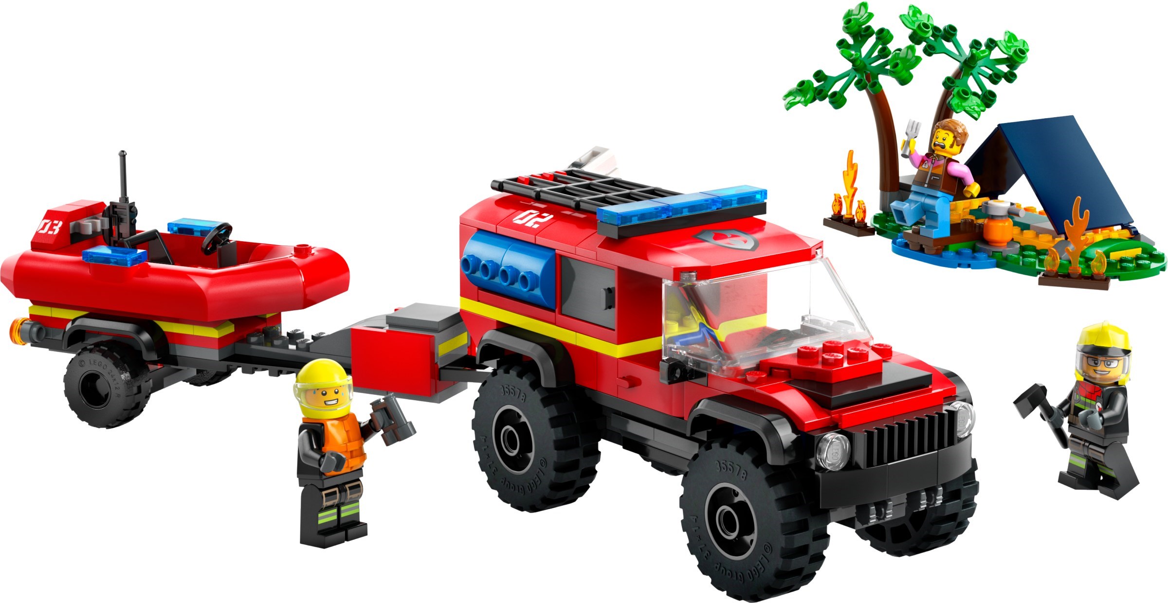 LEGO City Пожарная машина 4x4 со спасательной лодкой 60412